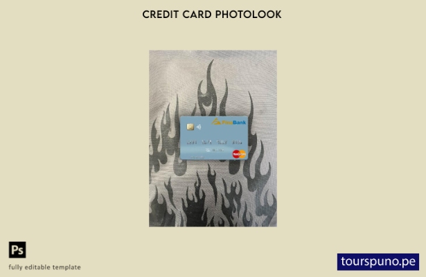 listo para imprimir Surinam Finabank N.V. mastercard photolook plantilla frontal